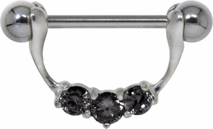 Image du produit Bijouteria Piercing poitrine (Zircone, Argent 925, Acier chirurgical 316L)