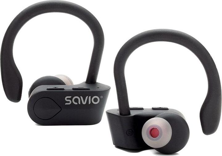 Produktbild Savio TWS-03 Kabellose Bluetooth-Kopfhörer Schwarz (Keine Geräuschunterdrückung, 5 h, Kabellos)