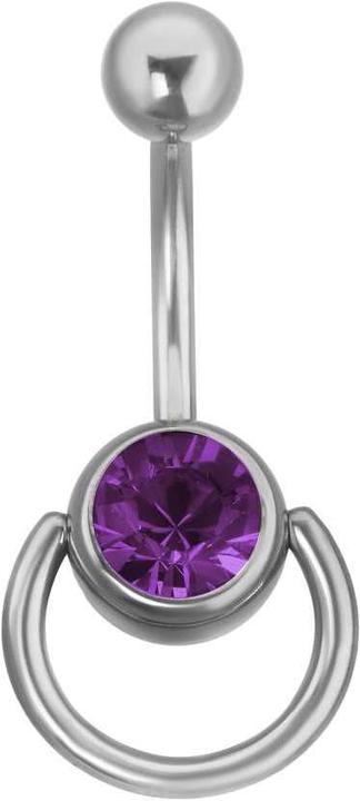 Image du produit Bijouteria Piercing nombril (Cristallin, Acier chirurgical 316L)