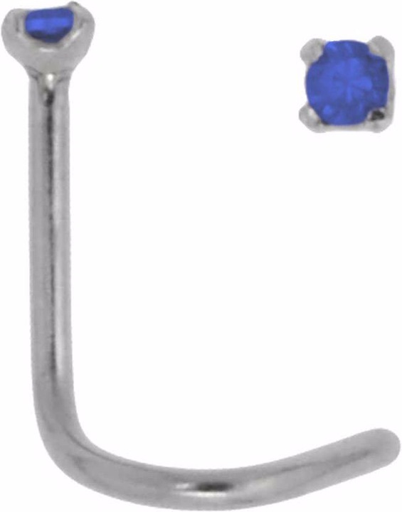 Produktbild Bijouteria Nasenpiercing (Chirurgenstahl 316L, Kristall)