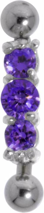 Immagine prodotto Bijouteria Piercing sopracciglio (Zirconia, Argento 925, Acciaio chirurgico 316L)