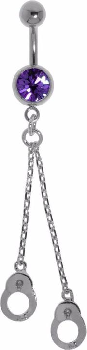 Produktbild Bijouteria Bauchpiercing (Messing rhodiniert, Kristall, Chirurgenstahl 316L)