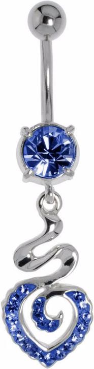 Produktbild Bijouteria Bauchpiercing (Kristall, Messing rhodiniert, Chirurgenstahl 316L)