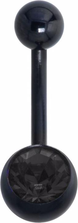 Produktbild Bijouteria Bauchpiercing (Kristall, PVD Beschichtung (schwarz), Titan)