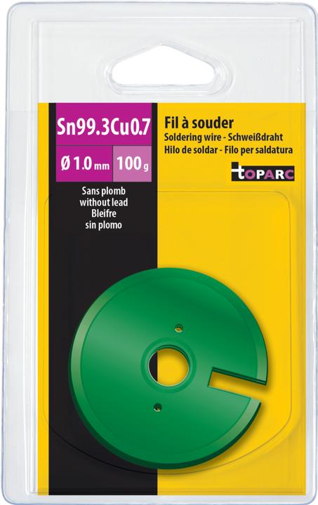 Actual product image GYS Solder wire spool, 99 % tin, Ø 1.0 mm, 100 g (Solder wire dispenser)