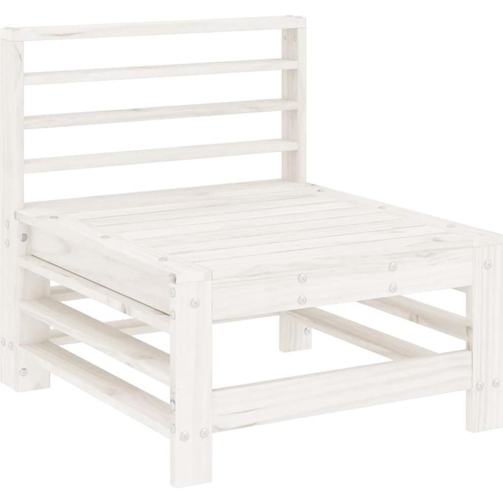 VidaXL, Gartenlounge, 3-tlg. Garten-Lounge-Set Weiss Massivholz Kiefer,Farbe