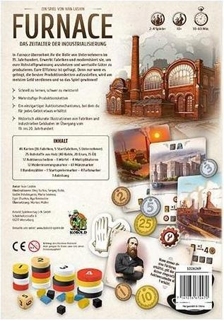 Produktbild 1026269 - Furnace: Das Zeitalter der Industrialisierung - 2-4 Spieler, 10 Jahren (DE-Ausgabe) (Deutsch)