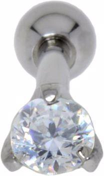 Image du produit Bijouteria Piercing d'oreille (Zircone, Acier chirurgical 316L)