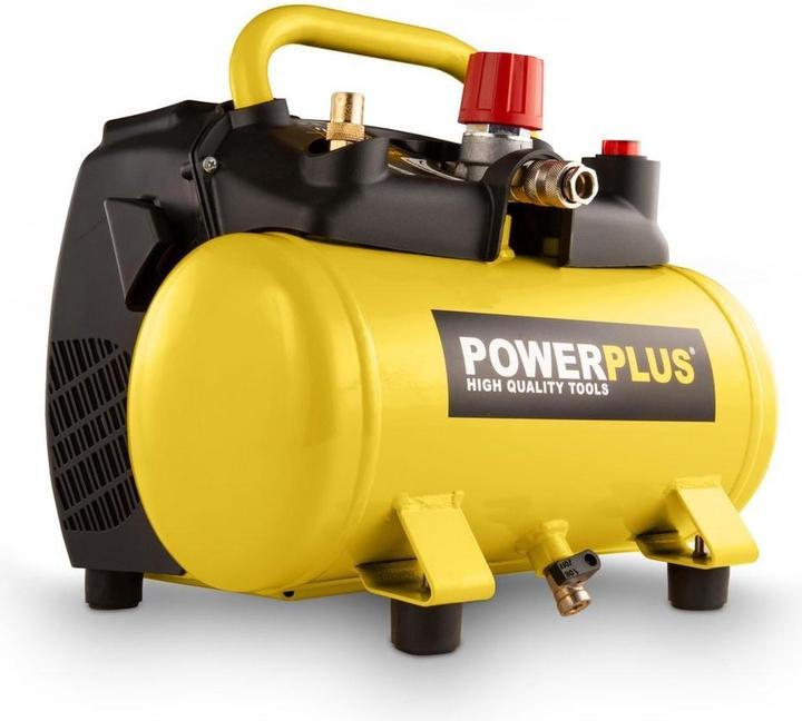 Powerplus Kompressor 1100W - 6l kein öl 1.5hp (6 l, 8 bar)