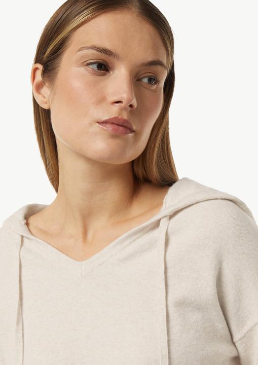 Produktbild Comma Strickpullover Kurzer Feinstrick-Pullover mit Kapuze (40)