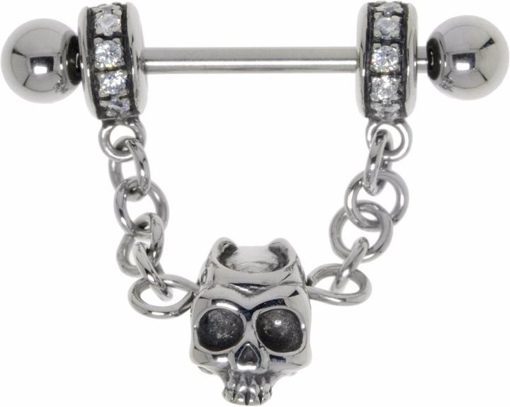 Image du produit Bijouteria Piercing poitrine (Cristallin, Acier chirurgical 316L)