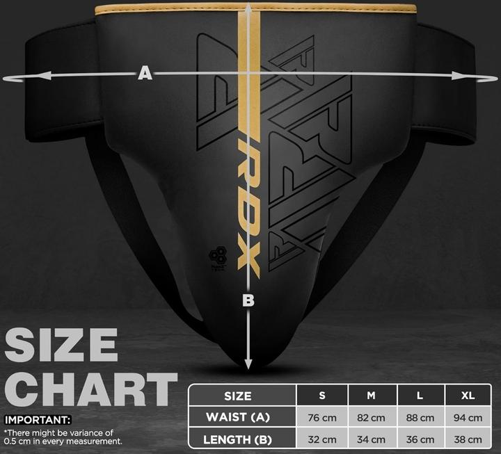 Actual product image Rdx Groin Guard Rex F6 Matte Golden-XL (XL)