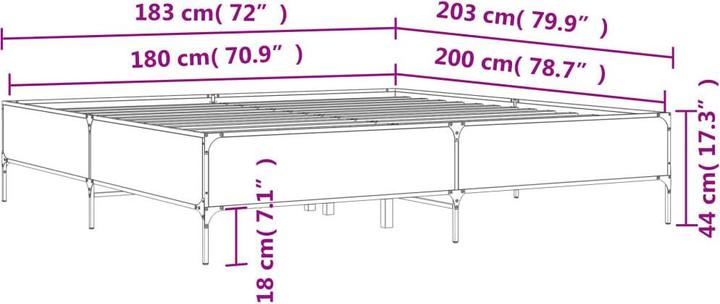 Image du produit vidaXL Bettgestell (180 x 200 cm)