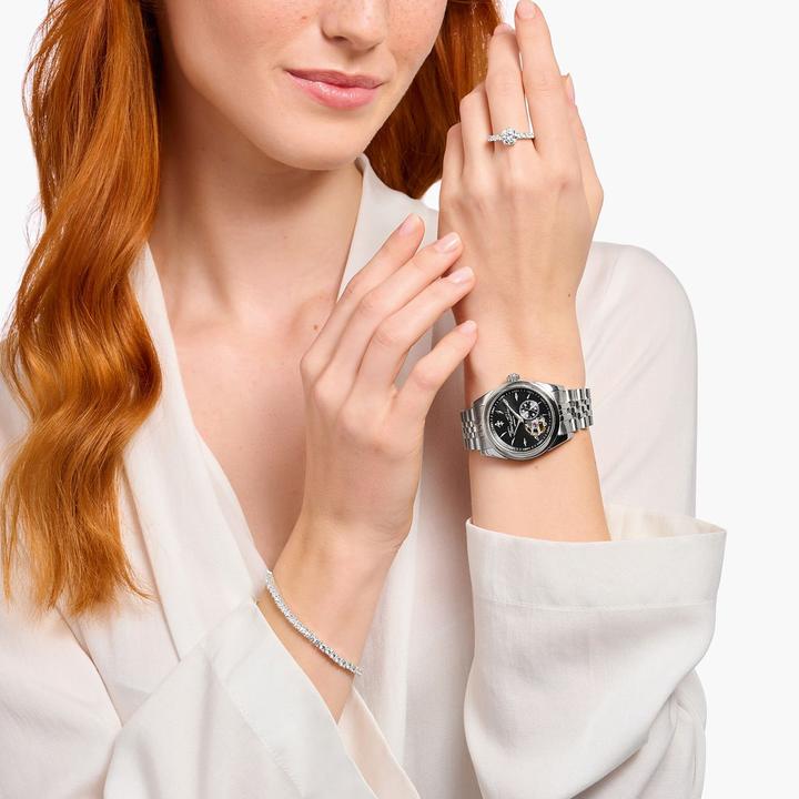 Actual product image Thomas Sabo WA0414-201-203 Unisex Automatik mit Lilienemblem 36mm 5ATM (Analogue wristwatch, 36 mm)