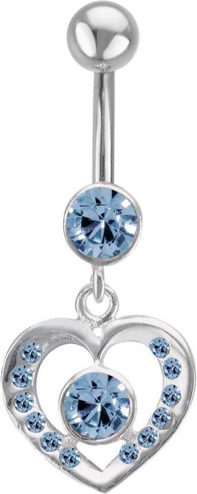 Immagine prodotto Bijouteria Piercing ventre (Argento 925, Vetro (di orologio), Acciaio chirurgico 316L)