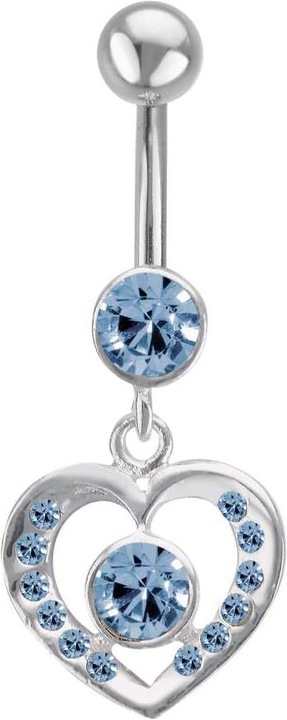Produktbild Bijouteria Bauchpiercing (Chirurgenstahl 316L, Kristall, Silber 925)