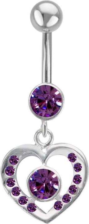 Immagine prodotto Bijouteria Piercing ventre (Argento 925, Vetro (di orologio), Acciaio chirurgico 316L)