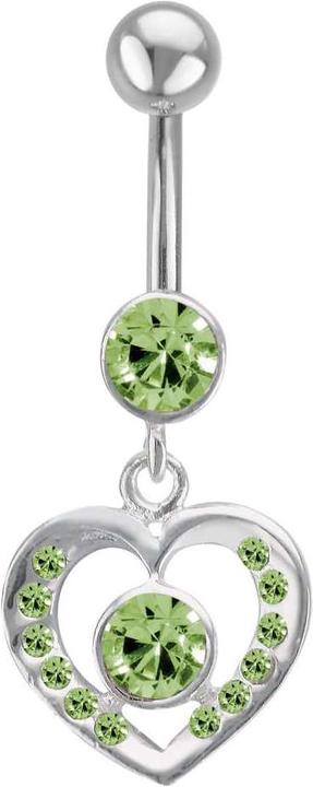 Produktbild Bijouteria Bauchpiercing (Chirurgenstahl 316L, Kristall, Silber 925)