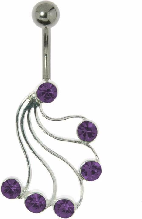 Produktbild Bijouteria Bauchpiercing (Silber 925, Kristall, Chirurgenstahl 316L)