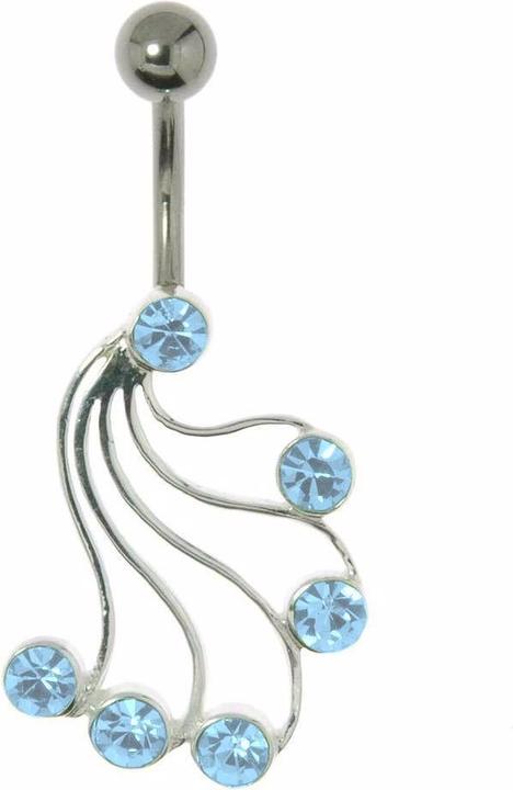 Image du produit Bijouteria Piercing nombril (Argent 925, Cristallin, Acier chirurgical 316L)