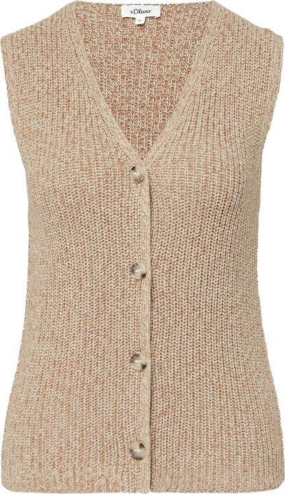 Produktbild s.Oliver Strickjacke Strickweste im Slim Fit mit Knopfleiste (44)