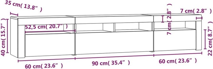 Produktbild VidaXL Korotsek (210 x 35 x 40 cm)