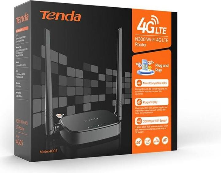 Actual product image Tenda 4G05 - Wi-Fi N300 4G LTE router