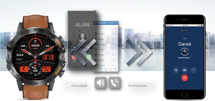 Produktbild Gravity SMARTWATCH MĘSKI GT9-7 - WYKONYWANIE POŁĄCZEŃ, CIŚNIENIOMIERZ (sg021g)