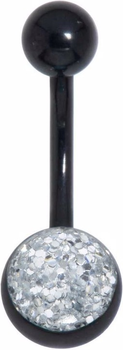 Produktbild Bijouteria Bauchpiercing (Chirurgenstahl 316L, Epoxiharz, PVD Beschichtung (schwarz))