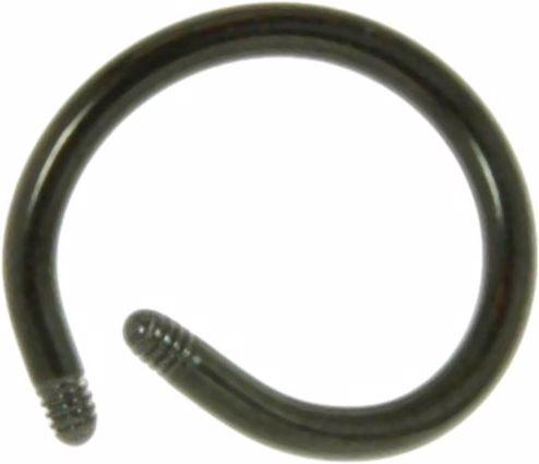 Actual product image Bijouteria 1.2mm Titanium piercing part (PVD coating (black), Titanium)