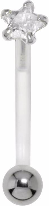 Image du produit Bijouteria Piercing nombril (Bioplastique, Acier chirurgical 316L, Argent 925, Zircone)