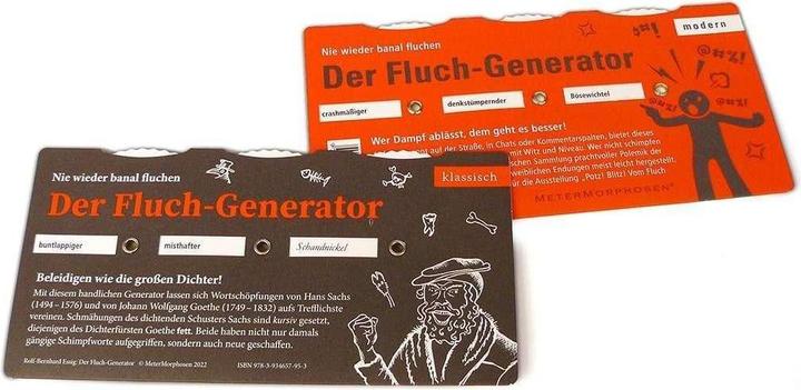 Actual product image The Curse Generator. Never curse banally again (German)