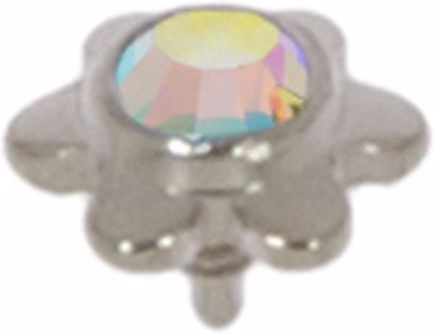 Actual product image Bijouteria Dermal-Anchor tops (Crystal, Titanium)