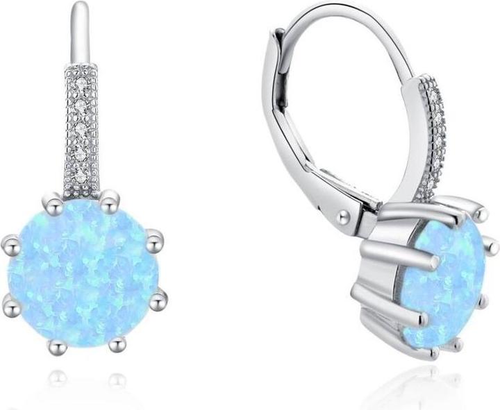 Produktbild Moiss Charming silver earrings with turquoise opals E0000598