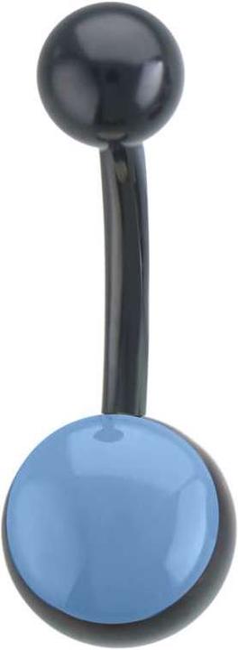 Produktbild Bijouteria Bauchpiercing (PVD Beschichtung (schwarz), Chirurgenstahl 316L, Email)