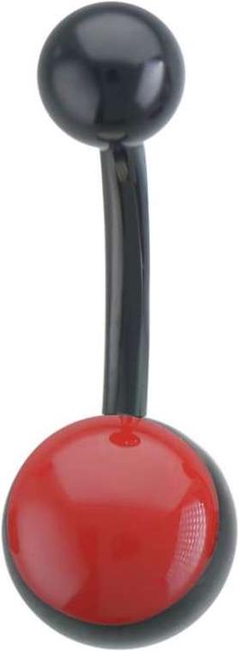 Produktbild Bijouteria Bauchpiercing (Chirurgenstahl 316L, PVD Beschichtung (schwarz), Email)