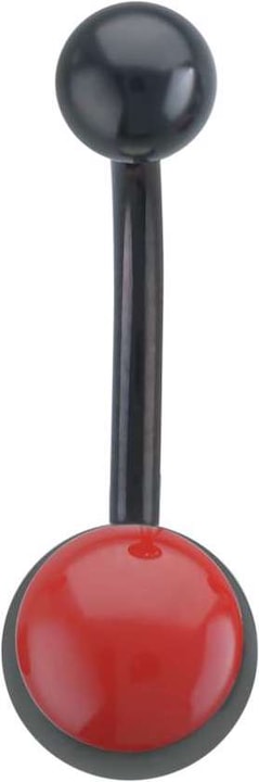 Image du produit Bijouteria Piercing nombril (Acier chirurgical 316L, Revêtement PVD (noir), Email)