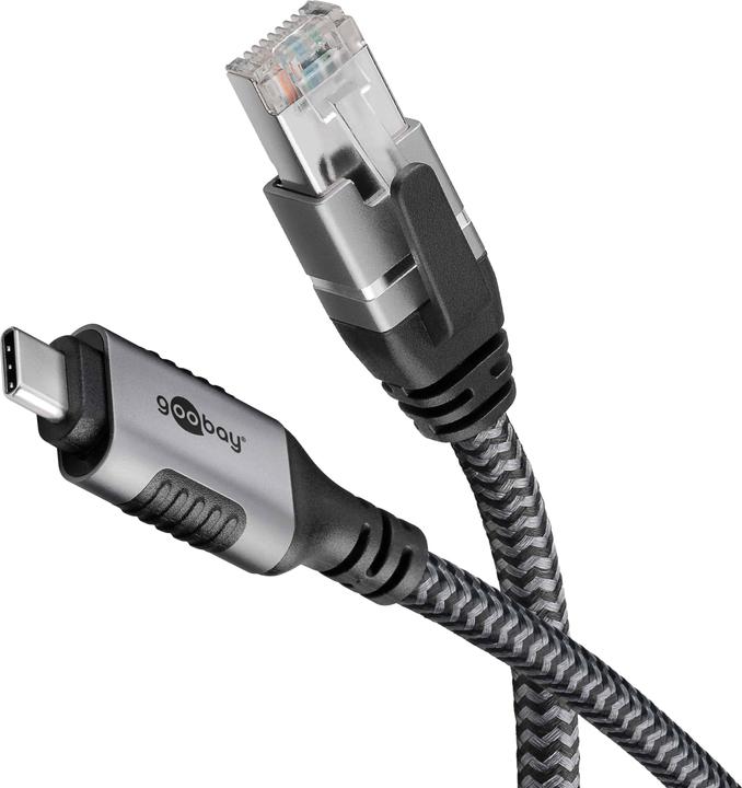 Goobay Ethernet-Kabel USB-C auf RJ45, 1 m (RJ45, USB-C, RJ45 (1x))