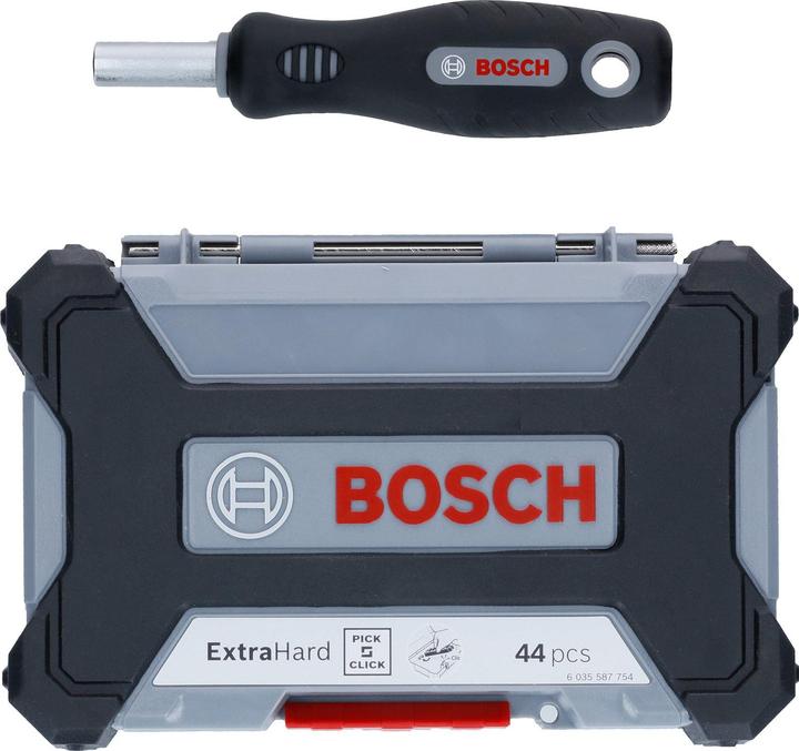 Produktbild Bosch Professional Zubehör Schrauberbit-Set, 45-teilig (Sechskant (hexagonal), Kreuz Phillips PH, Kreuz Pozidriv PZ, Innensechsrund TX)