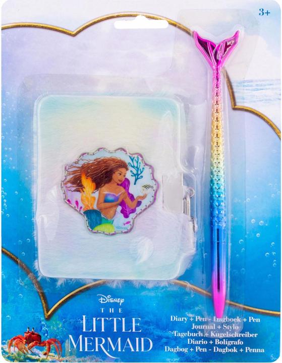 Actual product image Create It! The Little Mermaid Diary Plush with Pen (18 x 14 x 2 cm)
