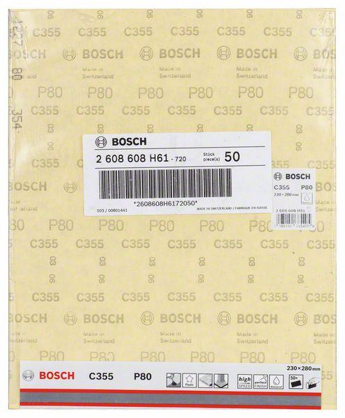 Produktbild Bosch Professional Zubehör Schleifblatt C355, Papierschleifblatt, 230 x 280 mm, 80 (80)