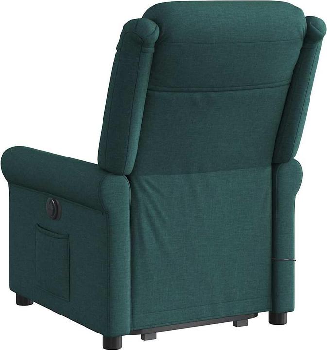 Immagine prodotto VidaXL Poltrona massaggiante con ausilio stand-up in tessuto verde scuro