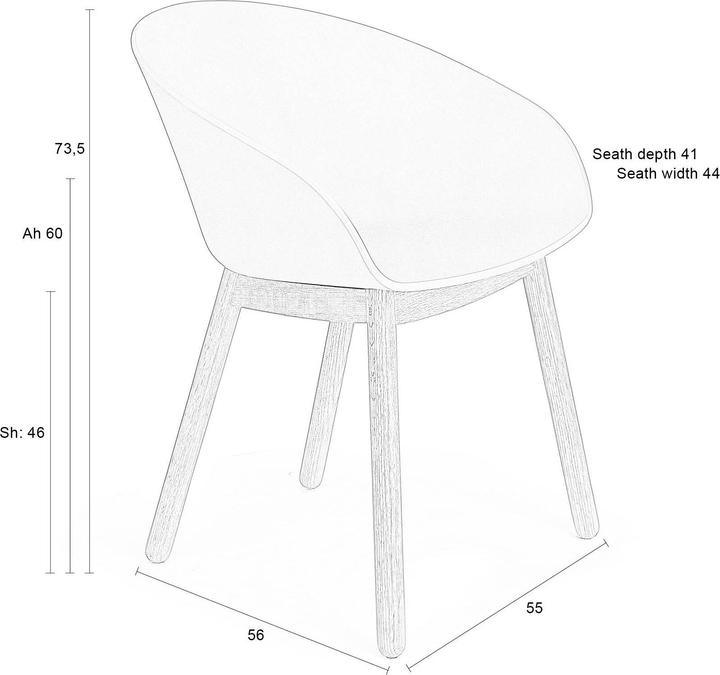 Produktbild Zuiver Void Armchair Oak Milk White