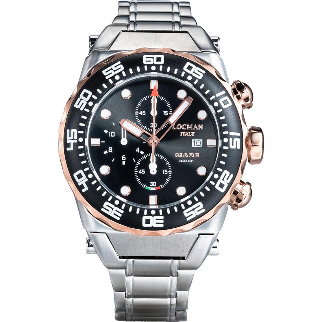 Locman, Armbanduhr, Italy Armbanduhr Mare 300MT Chrono Ref. 0560, Silber, (Chronograph, 42 mm)