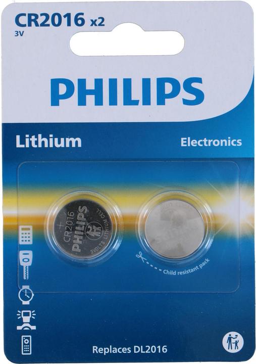 Philips Button cell Lithium CR2016 2 pieces (2 pcs., CR2016)