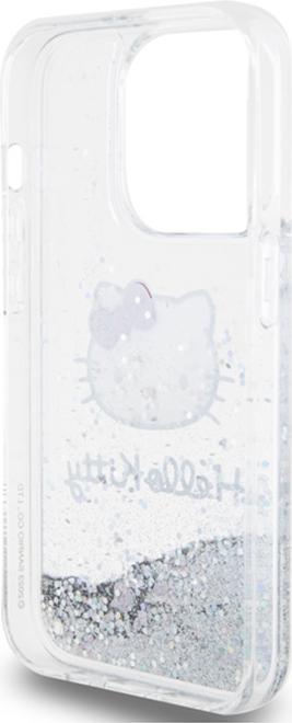 Actual product image Hello Kitty HKHCP13XLIKHET iPhone 13 Pro Max 6.7" srebrny/silver hardcase Liquid Glitter Charms Kitt (Apple iPhone 13 Pro Max)
