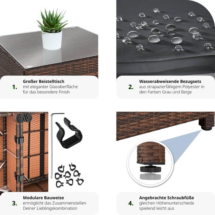 Actual product image tectake Rattan lounge