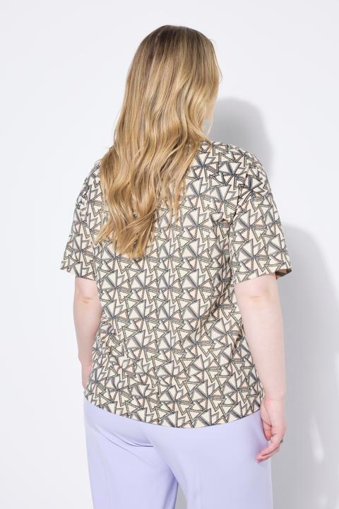 Actual product image Studio Untold Abstract Geometric Print Short Sleeve Tee (54)