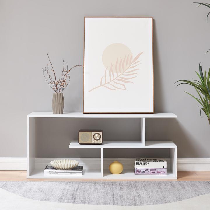 Actual product image En.Casa Fernsehtisch Anän 100x30x42 cm Weiss (100 x 29.50 x 42 cm)