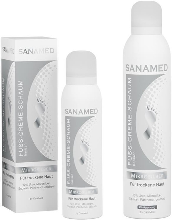 Sanamed Fuss-Creme-Schaum Mikrosilber (Fusscrème & Fussgel, 150 ml)